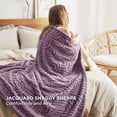 thumbnail image 3 of Manta de cama, color morado, supersuave y acogedora, 130 x 150 cm, 3 of 7