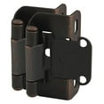 thumbnail image 2 of Cabinet Hinges 1/2 Inch Overlay - 20 Pack Oil Rubbed Bronze Self Closing - 10 Pair Partial Wrap Kitchen Cupboard Door Hinges [27550-ORB] - Hardware, 2 of 2