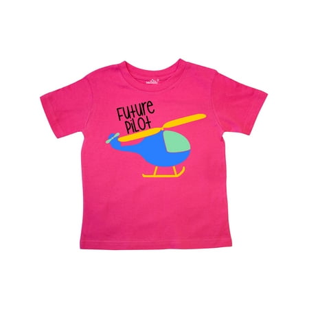 

Inktastic Future Pilot Cute Blue Helicopter Gift Toddler Boy or Toddler Girl T-Shirt
