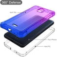 thumbnail image 5 of Compatible for Nokia C100 Case with Temper Glass Screen Protector Full-Body Snap-On Rugged Protection Phone Cover Glitter Blue/Purple, 5 of 6