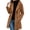 Khaki, variant on Cmfcve Womens Plus Size Hooded Coats Double‑Breasted Mid Length Overcoat Long Sleeve Casual Outerwear Jacket