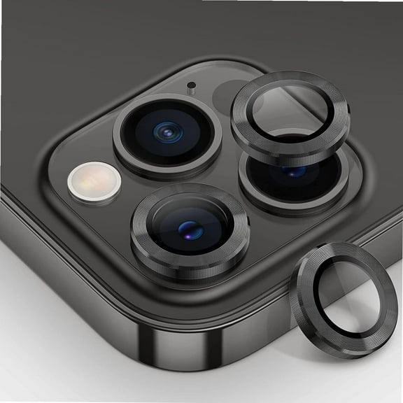 for iPhone 13 Pro - iPhone 13 Pro Max Camera Lens Protector, 9H Tempered Glass Camera Cover Screen Protector Metal Individual Ring for iPhone 13Pro 6.1 inch iPhone 13 ProMax 6.7 inch 2021