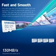 thumbnail image 3 of Tarjeta de memoria TF Irfora SAMSUNG EVO Plus Tarjeta TF de 128 GB U3 A2 V30 Tarjeta Micro SD de alta velocidad de hasta 130 MB/s Velocidad de lectura para teléfono Tablet Monitoreo de seguridad Irfora Tarjeta de memoria TF, 3 of 7