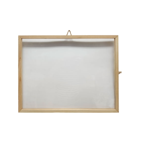 Make Market Unfinished Wooden Wall Frame - DIY Customizable Display with Acrylic Surface and Jute Hanger - Natural - 15.8" x 19.9" - 1-Pack