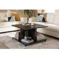 thumbnail image 1 of Baxton Studio Cladine Table Basse Moderne et Contemporaine Wenge Finition Marron, 1 of 4
