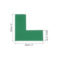 thumbnail image 2 of Uxcell 5s Location Marking Corner 2x2x0.8" 15 Pack L Shaped Floor Marker for Table, Desk, Floor, Green, 2 of 5