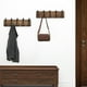 thumbnail image 3 of Perchero WEBI de madera montado en la pared con 5 ganchos triples, color marrón, paquete de 2, 3 of 9