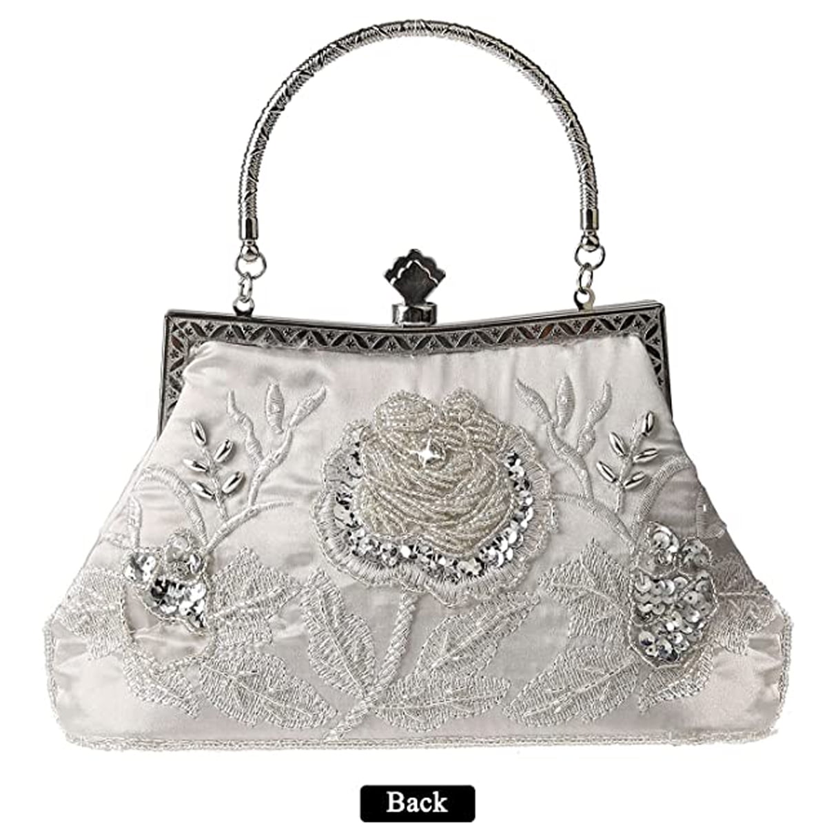 Diamond Rhinestone Beaded Wedding Clutch Purse Luxury Handbag – TulleLux  Bridal Crowns & Accessories