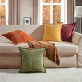 thumbnail image 5 of Top Finel Country Decorative Pillow Covers, 24 x 24 Inch, Set of 4, Yellow Orange, Corduroy, Removable Cover, 5 of 9