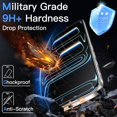 thumbnail image 6 of 2 Pack Privacy Screen Protector for iPhone 12 Pro [6.1 inch], Camera Lens Protector, Anti-Spy Tempered Glass Film [9H Hardness], Dynamic Island Compatible, Case Friendly, 6 of 14