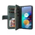 thumbnail image 4 of Compatible with Motorola Moto G100 Wallet Case with Card Slots PU Leather Zipper Flip Folio Cover, 4 of 5