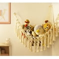 thumbnail image 2 of Hamaca de almacenamiento de juguetes de peluche con luz LED, macramé, organizador de esquina para habitación de muñecas, decoración de malla, redes de almacenamiento para colgar, dormitorio, 2 of 5
