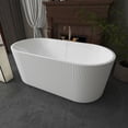 thumbnail image 2 of SOTUBX Free Standing Tub 67" Deep Soaking Bath Tub Contemporary Acrylic Freestanding Bathtub with Overflow and Pop-up Anti-blockage Drain A47 Stand Alone Bathtub Glossy White Soaker Tub, 2 of 8