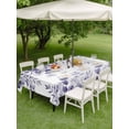 thumbnail image 3 of Outdoor Tablecloth with Umbrella Hole and Zipper, Purple Eucalyptus Leaves Rectangle Table Cloth 60x84 Inch Waterproof Tablecloth, Spring Summer Botanical Picnic Table Cover for Patio Camping, 3 of 7