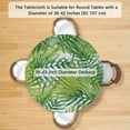 thumbnail image 2 of Round Fitted Tablecloth with Elastic Tropical Poppy Leaf Table Cover Poppy Round Elastic Tablecloth for Waterproof Wipeable Fitted Table Cloth, 2 of 7