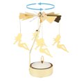thumbnail image 4 of Soporte Giratoria Viento Candlestick Carousel Candeler Metal para La Navidad Valentín Día Fiesta Teal, 4 of 9
