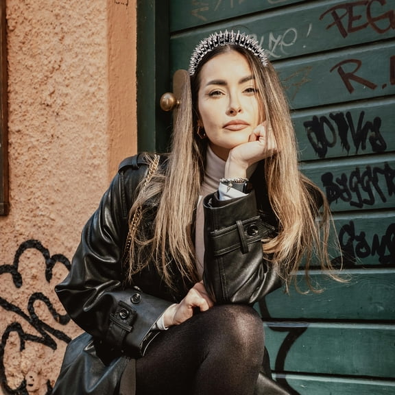 Tineasur Metal Headband Spike Headband 1Pack for Women with Comfort