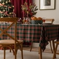 thumbnail image 3 of Lapalife Christmas Plaid Rectangle Tablecloth, Tartan Checkered Xmas Table Covers for Home Dining, Parties & Holiday Decor, 55"x 102", 3 of 6