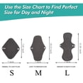 thumbnail image 2 of ZOUYUE Reusable Sanitary Pads,Bamboo Charcoal Fiber Waterproof Menstrual Menstrual Pad,Strong Air Permeability Washable Incontinence Pads for Menstrual Period,Soft Cloth Menstrual Pads With Wet Bag, 2 of 6