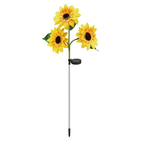 

Azhf New Arrivals Sunflower Light Backyard Solar Powered Ground Plug Outdoor Garden Simulation