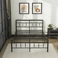 thumbnail image 4 of Lutown-Teen 16 Inch Full Size Bed Frame with Headboard and Footboard, Classic Metal Platform No Box Spring Needed Heavy Duty Victorian Style Iron-Art Mattress Foundation/Under Bed Storage, 4 of 5