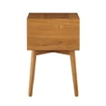 thumbnail image 6 of Leptis Mid-Century 2-Drawer Solid Wood Side Table, Light Oak, 6 of 9