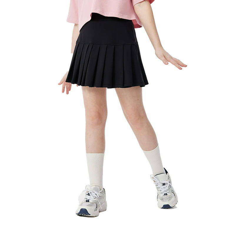 MIASHUI Girls Pleated Tennis Skirts Casual Elastic Waist Athletic