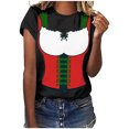thumbnail image 2 of Pompotops Blouse Décontractée Mode Femme Imprimé Oktoberfest Col Rond T-Shirt Blouse Imprimée Tee Liquidation, 2 of 5
