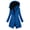 Blue-1, variant on Long Quilted Jackets for Women Winter Sherpa Fleece Lined Warm Coats Puffer Parka Zip-up Long Sleeve Thermal Jacket