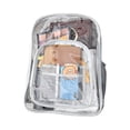 thumbnail image 4 of Mochila escolar de PVC impermeable, gris, transparente, gran capacidad, para escuela, universidad, estudiantes, viajes, senderismo, 4 of 12