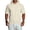 136#Beige, variant on Short Sleeve Hoodies for Men Activewear Oversized Hoodie Shirt Kangaroo Pocket Beige S