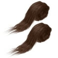 thumbnail image 1 of Uxcell 2 Pcs 59" x 2" Plush Faux Fur Fabric Precut Strips, Brown, 1 of 6