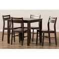 thumbnail image 5 of Baxton Studio Lovy Modern and Contemporary Walnut-Finished 5-Piece Dining Set, 5 of 6