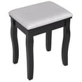 thumbnail image 3 of Patiojoy Mirrored Dressing Table Wooden Vanity Makeup Unit w/ Cushioned Stool Black, 3 of 6