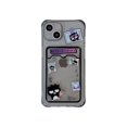 thumbnail image 1 of Funda transparente con patrón de Hello Kitty para iPhone, carcasa suave de TPU con ranura para tarjeta y soporte de bolsillo para modelos 7, 8, 14 Plus, 13, 12, 11 Pro Max, X, XR, XS Max Fivean unisex, 1 of 2