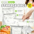 thumbnail image 4 of Reusable Aluminum Foil Sealable Storage Bags – Heat Resistant, Vacuum Zipper Pouches with Label and Stand-Up Bottom Design for Freezer,  30/50pcs Self-sealing Freezer Bags(50pcs,S), 4 of 7