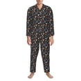 thumbnail image 3 of Sikiie Mushroom Mens Pajama Set, Soft Warm Long Sleeve Sleepwear, Cozy Button-Down Pjs for Men-X-Large, 3 of 7