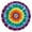 Rainbow Tie Dye, variant on Rainbow Tie Dye Mandala Pattern Round Fitted Tablecloth with Elastic Edge,Dining Table Cover Waterproof,Outdoor Round Tablecloth for Camping,Dining,Indoor and Outdoor