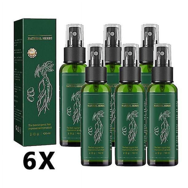 6 uds Ginseng líquido para el crecimiento del cabello antialopecia crecimiento del cabello 100ml