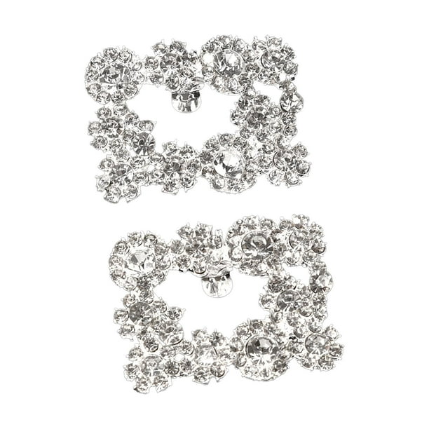 2 clips para zapatos de moda, hebillas para zapatos, bricolaje, zapatos de tacón alto, clip para manualidades, joyería Plata