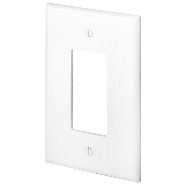 Placa de pared Leviton Decora GFCI de 1 elemento, sobredimensionada, color blanco