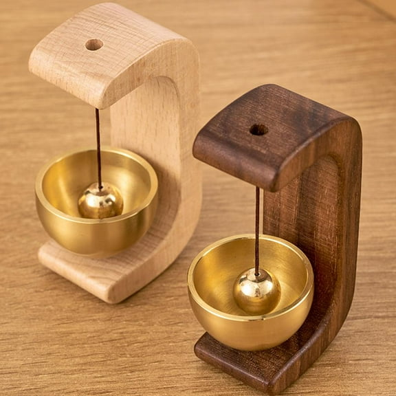 FurNest Magnetic Wood Doorbell, 8.3cm Retro Door Bells for Home, C-Shaped Shop Door Bell Shopkeepers Bell Magnetic Door Chime for Room Refrigerator Home G