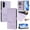 Purple, variant on Crossbody Wallet Case for Samsung Galaxy A17 5G, Smile Pattern PU Leather Phone Case with Kickstand RFID Blocking Card Slots, Magnetic Closure Folio Cover with Wrist Strap Lanyard, Purple