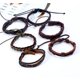 thumbnail image 4 of Pulsera de cuero trenzada de 6 piezas para hombres y mujeres, brazalete ajustable, 4 of 5