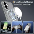 thumbnail image 4 of Asuwish Phone Case for Samsung Galaxy A37 5G Tempered Glass Screen Protector Magnetic Folding Stand Frosted Translucent Rugged Shockproof Protective Cell Cover A 37 37A LTE Women Men Grey, 4 of 6