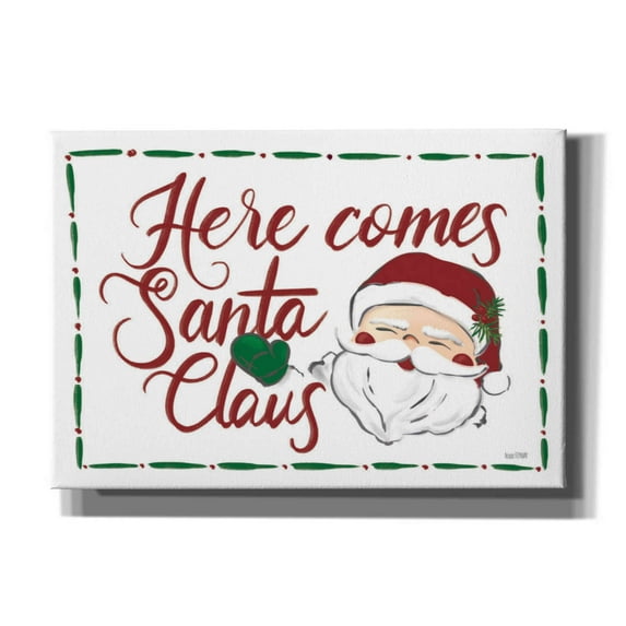 Epic Graffiti'Here Comes Santa Claus' by House Fenway, Giclee Canvas Wall Art, 26"x18"