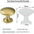Goldenwarm 10 Pack Round Gold Knobs Satin Brushed Brass Drawer