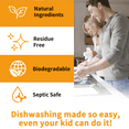 thumbnail image 3 of Free And Clear, Eco Friendly, Unscented Dishwasher Detergent Pods, Cuts Grease, 60 Count, Powerful Formula for Sparkling Clean Dishes, Automatic Dishwasher, 3 of 5