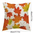 thumbnail image 4 of Housse de Coussin en Lin Imprimé Feuille d'Érable Citrouille de l'Action de Grâce, 4 of 6
