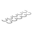 thumbnail image 1 of Retaining Clip Rings, High Carbon Steel Rubber Roller C Rings Flexible Use 10PCS Wear Resistance  for Industrial Machine, 1 of 7